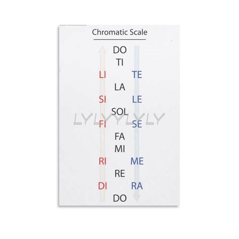 Chromatic Scale Solfege Poster Music Classrom Poster Canvas Painting ...