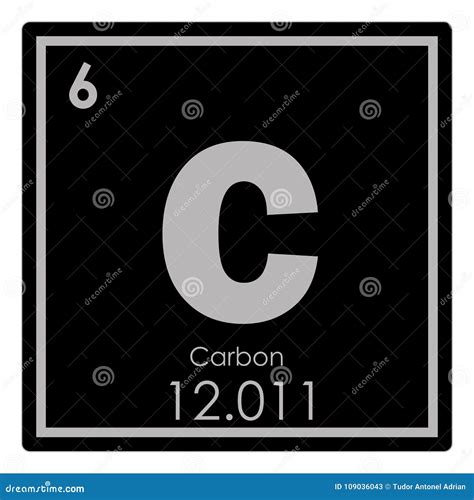 Carbon chemical element stock illustration. Illustration of periodic - 109036043