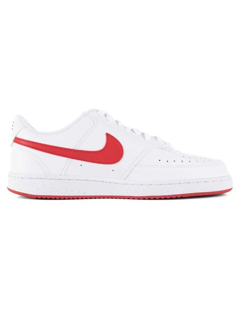 NIKE - Court Vision Low NN ESS HF1744 101 Men’s White and Red Shoes