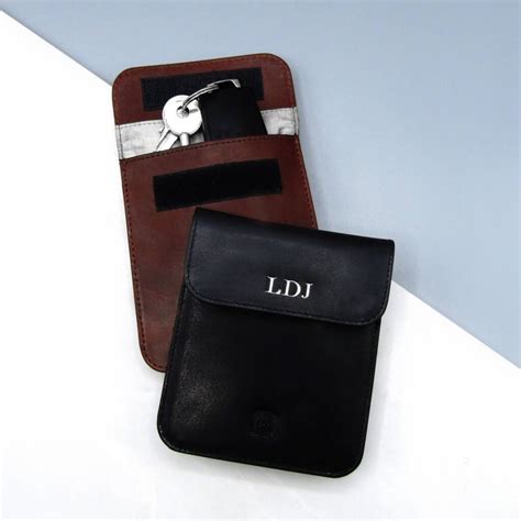 Personalised Leather Rfid Safe Car Key Fob Pouch By PARKER&CO | notonthehighstreet.com