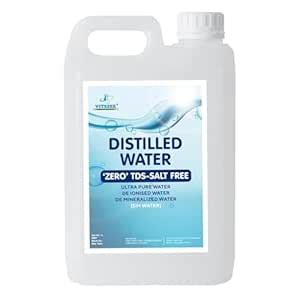 VITSZEE Distilled Water 1 Litre | Pure De-Mineralized (DM) | 100% ...