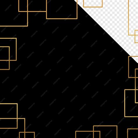 Design element line gold frame blank transparent | Premium PSD
