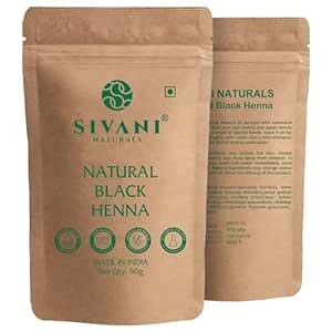 Buy Sivani Natural Black Henna Powder (50g) Ammonia & PPD Free Long ...