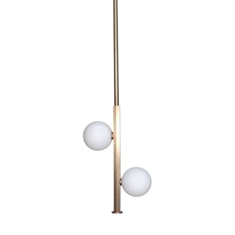 Stem Two-Globe Pendant Lamp – Minimal Hanging Light – The Living Influence