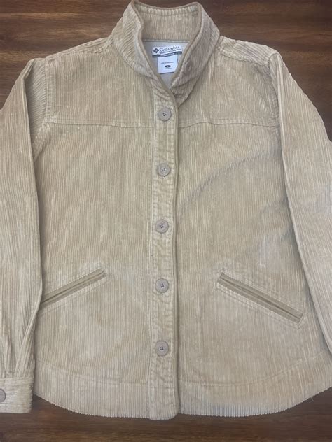 Columbia Women’s Corduroy Jacket Tan Button Up Sport … - Gem