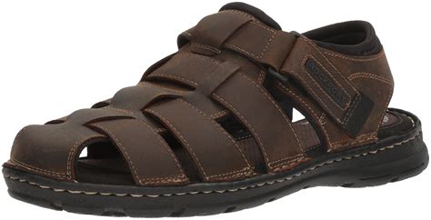 Rockport Leather Men's Darwyn Closed-toe Fisherman Sandals in Brown ii ...