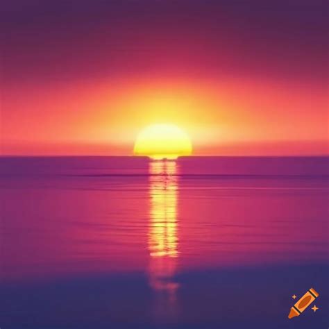 Pink and yellow sunset on Craiyon