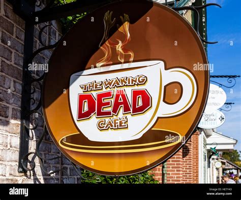 The Waking Dead Cafe on Main Street, Senoia, Georgia, USA. Senoia is ...