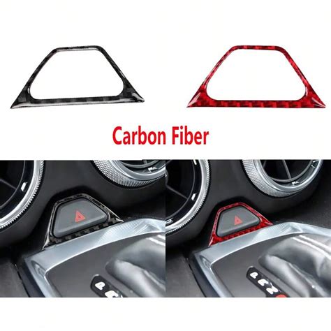 Black Carbon Fiber Warning Light Frame Emergency Warning Light Frame ...