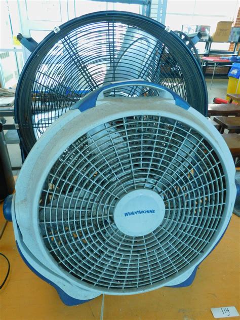 Lot - 2 Large Floor Fans