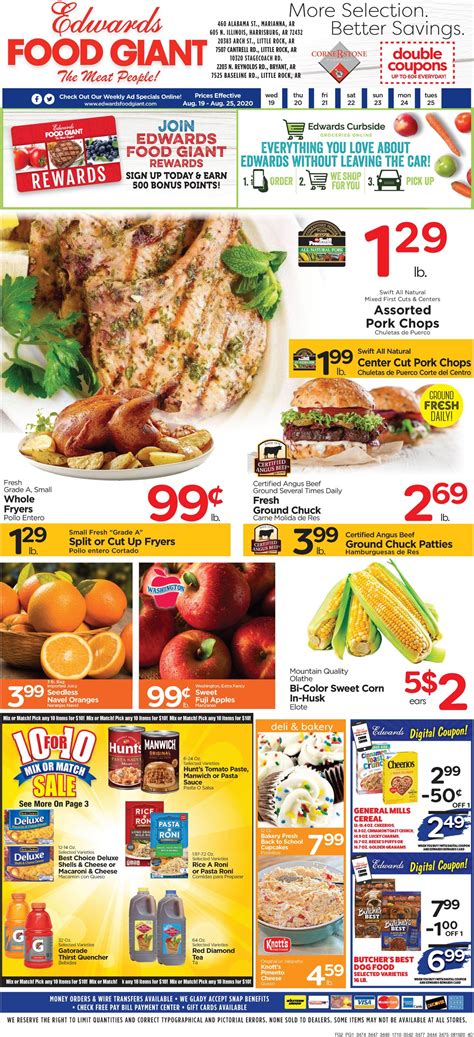 Edwards Food Giant Ad Circular - 08/19 - 08/25/2020 | Rabato
