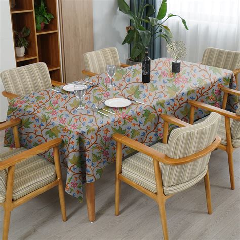 VAROSKI KASHMIRI GREY 6 SEATER TABLE CLOTH