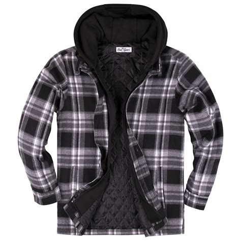 Visive By Blue Gear Lined Flannel Sherpa Jacket for Men Thick Fleece ...
