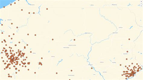 Map of Bp locations in Pennsylvania, US | Mapstack