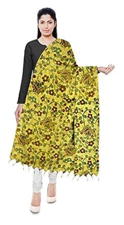 Buy Battu Aswani Kumar Handlooms Mangalagiri Silk Dupatta for Women ...