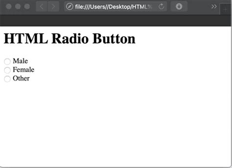 Image result for HTML Radio Button Type