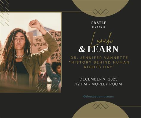 Lunch & Learn: Jennifer Vannette, History Behind Human Rights Day, 500 ...