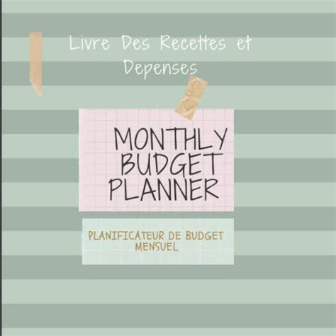 Buy livre de recette et depnse:Monthly Budget Planner|planificateur de ...