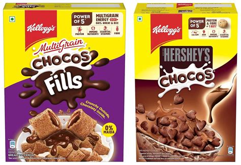 Kellogg's Hershey's Chocos, 325g Pack & Kellogg's Chocos Fills, 250g ...