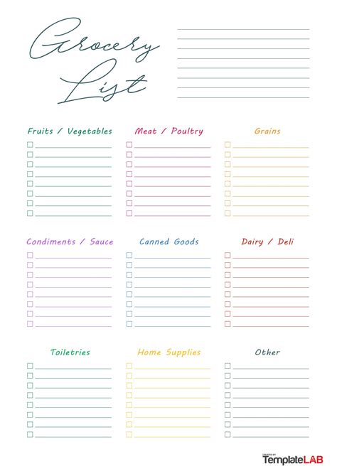 Free Printable Grocery Lists: Plan & Shop Smart - Printables for Everyone