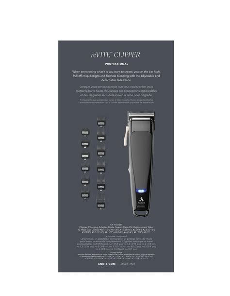 Andis reVITE Cordless Clipper Black #86000 - Barber Depot - Barber Supply