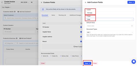 How to add the PO Date in the invoice on web? - General - Swipe