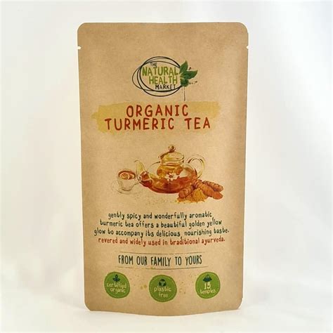 Organic Turmeric Tea Bags | 15 Tea Bag Pack | By The Natural Health ...
