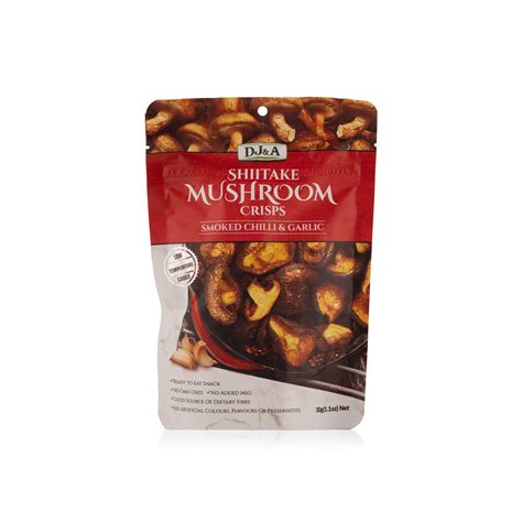 Dj & a Shiitake Mushroom Crisps Smoked Chilli and Garlic 30g - Spinneys UAE