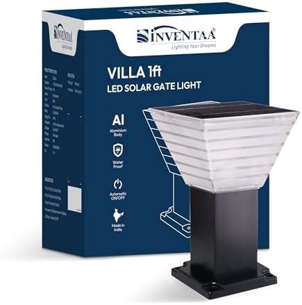 INVENTAA Villa LED Garden Solar Lights Outdoor Waterproof | Bollard ...