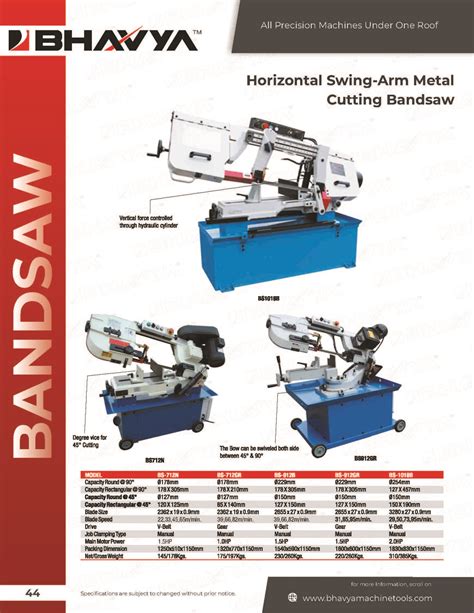 Horizontal Metal Bandsaw Machine at 121000.00 INR in Ahmedabad | Bhavya ...