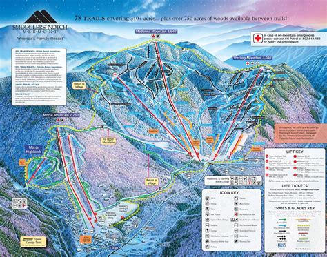 Smuggler's Notch Piste Map / Trail Map