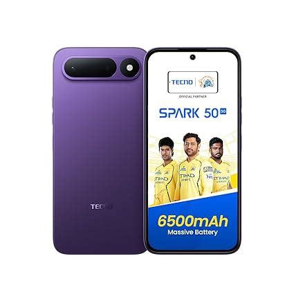 Tecno Spark 50 5G (Fantasy Purple, 4GB+128GB) | 6500mAh Battery + 45W ...