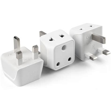 Ceptics UK Adapter for Indian Pins, Type G Plug Adapter with Dual ...