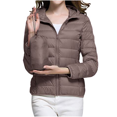 Turilly Women's Down Jacket Lightweight Hooded Lightweight Down Jacket ...