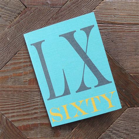 Mini Roman Numerals Sixty Card By Kali Stileman Publishing