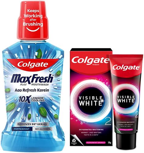 Buy Colgate Plax Pepper Mint Mouthwash, 0% Alcohol - 500 ml & Visible ...