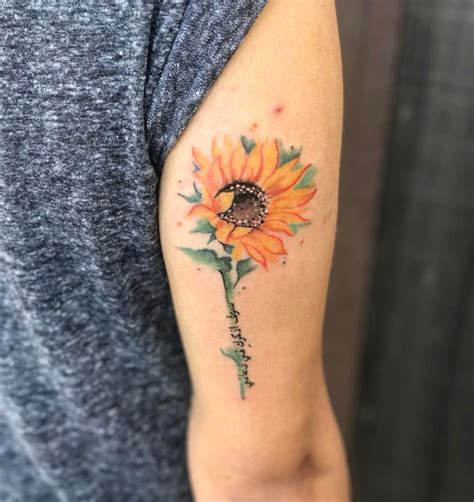 33 Sunflower Tattoos That'll Brighten Your Day