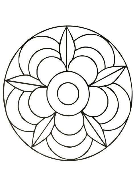 Mandala Art Coloring Pages Easy