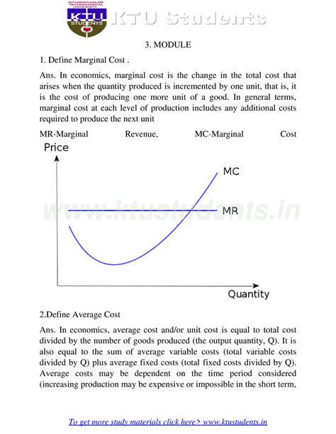 Module-3-HS200 ktustudents - 3. MODULE Define Marginal Cost. Ans. In ...