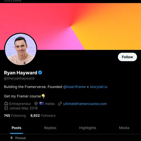 Ryan Hayward (@theryanhayward)on Twitter #54115 - HyperFramer