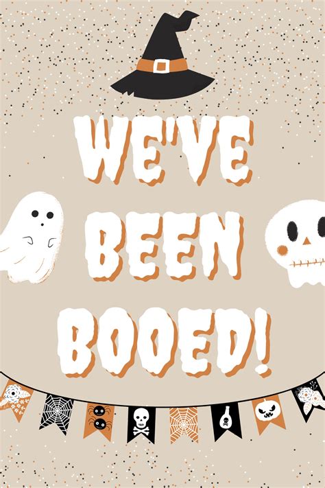 You've Been Booed Card, We've Been Booed Card, Printable Halloween ...
