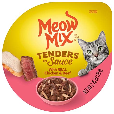 Meow Mix Tender Favorites With Chicken and Beef in Sauce Wet Cat Food ...