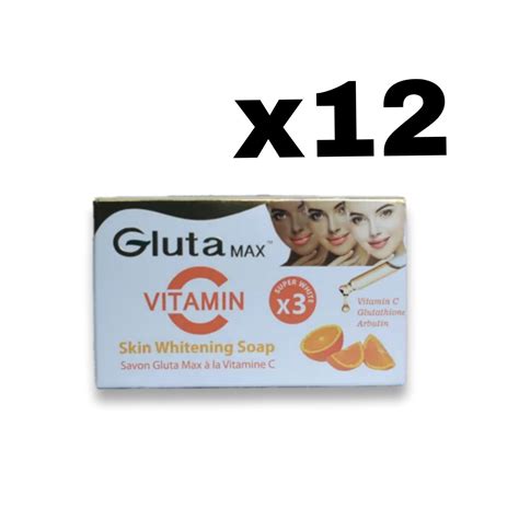Gluta Max Vitamin C Skin Whitening Soap Super White X3 - 180g X 12 Pieces – Main Market Online