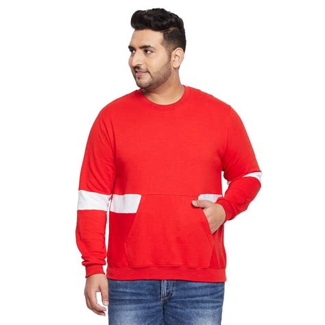 Men Plus Size Robgron Colorblock Sweatshirt – bigbanana