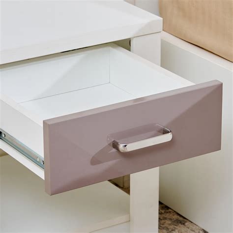 Buy Quadro Bedside Table with Drawer - White from Home Centre at just ...