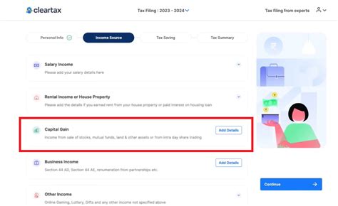 Capital Gains Tax Calculation on ClearTax For Paytm Users