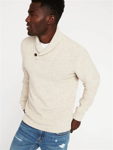 Textured Shawl-Collar Sweater for Men | Old Navy