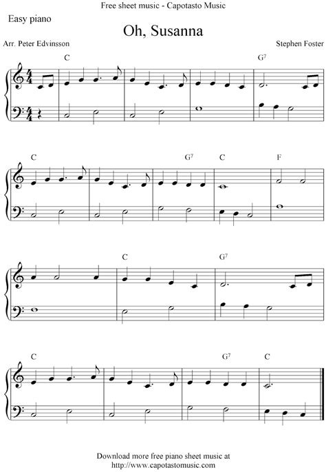 Piano Printable Sheet Music