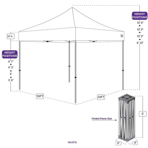 Buy Impact Canopy 10' x 10' Pop-Up Canopy Tent, Mesh Sidewalls, Screen ...