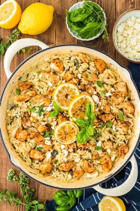 Lemon Chicken Orzo - Busy Family Recipes